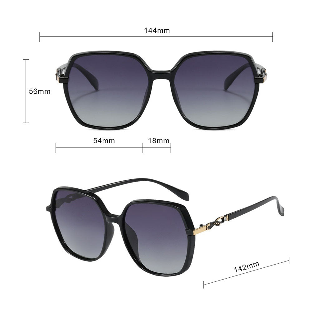 Techsuit 5223 Női Napszemüveg, Polarizált, UV Védelem, Fekete