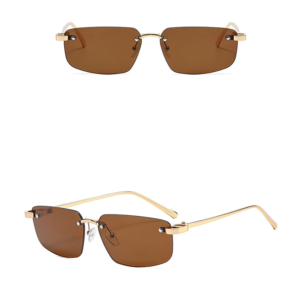 Unisex Techsuit S098 Sunglasses, Gold Brown