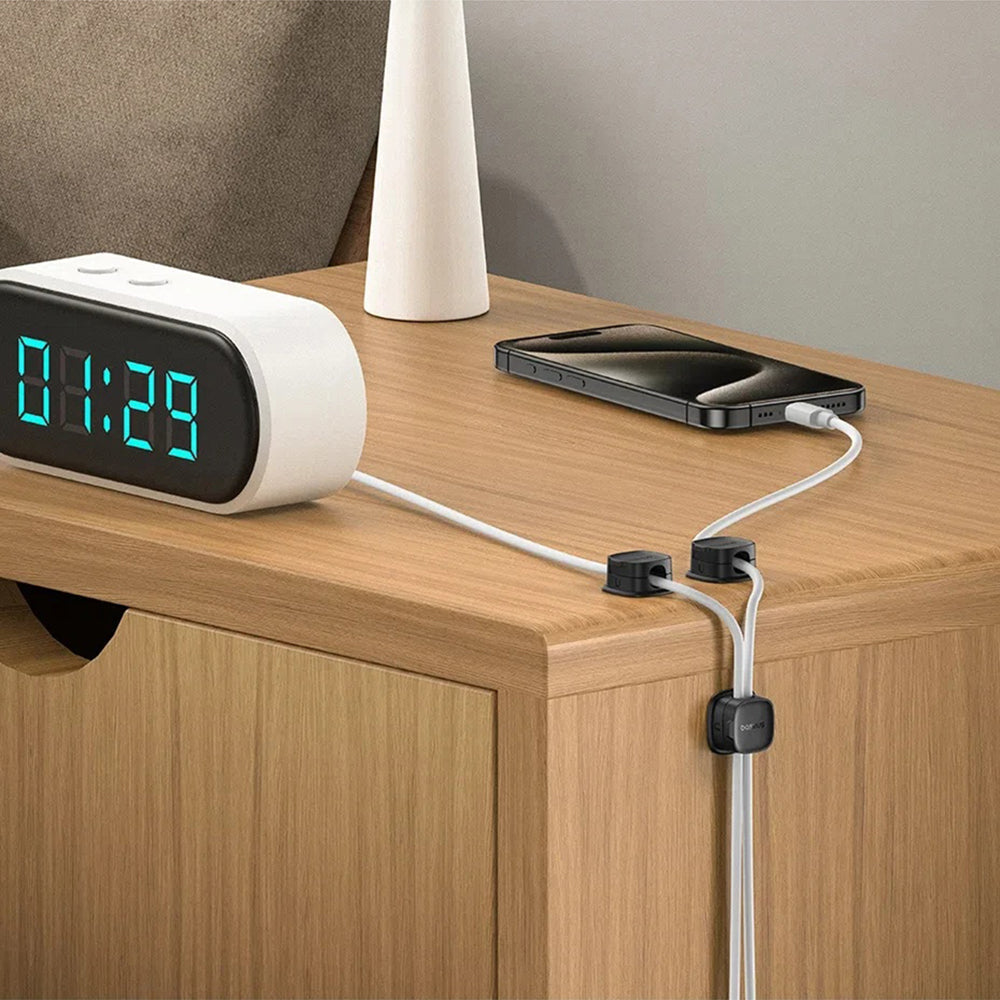 Baseus Lite Magnetic Kábelrendező, 3 darabos készlet, Fekete B01331106111-00