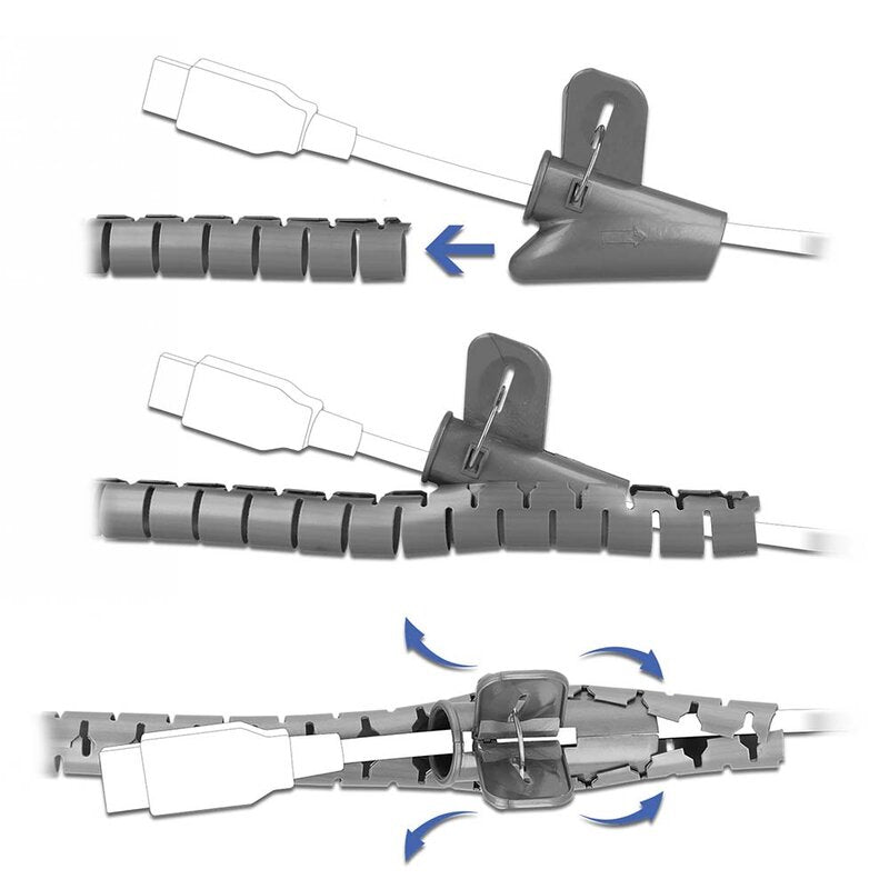 UGREEN LP121 Kábelrendező, 25mm, 3m, Fekete