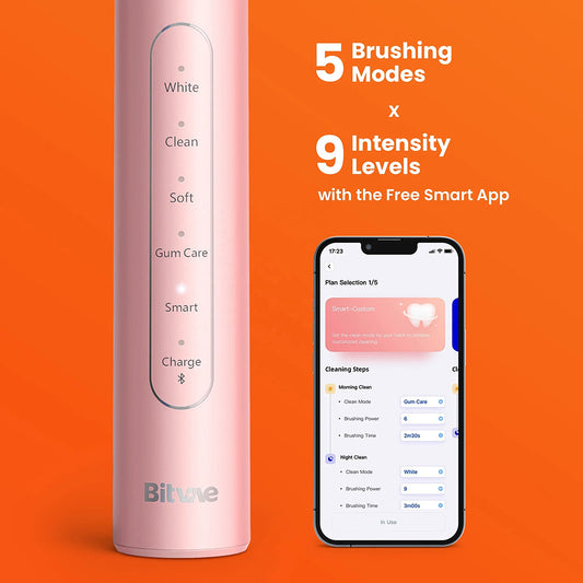 Bitvae S2 Smart elektromos fogkefe, rózsaszín