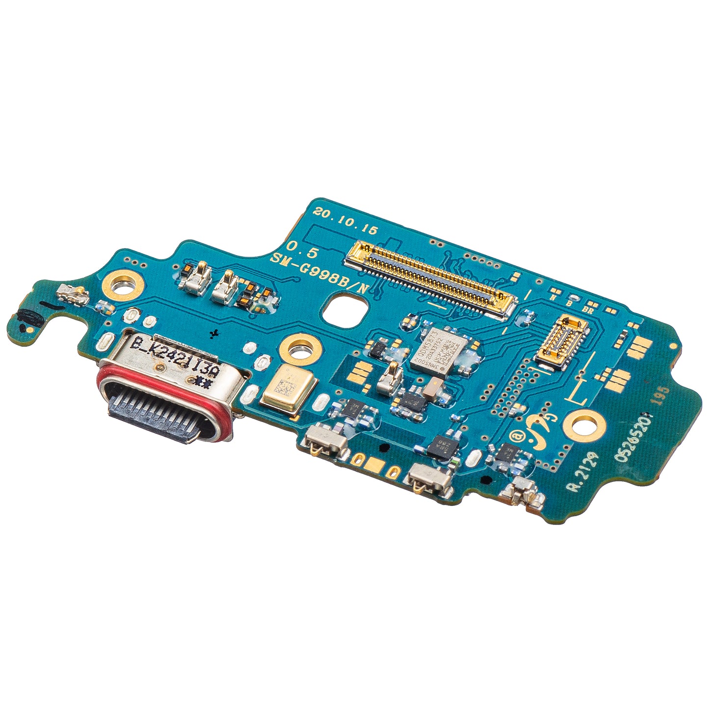 Töltőcsatlakozós Alaplap - Mikrofon - SIM Olvasó Modul Samsung Galaxy S21 Ultra 5G G998, Service Pack GH96-14064A