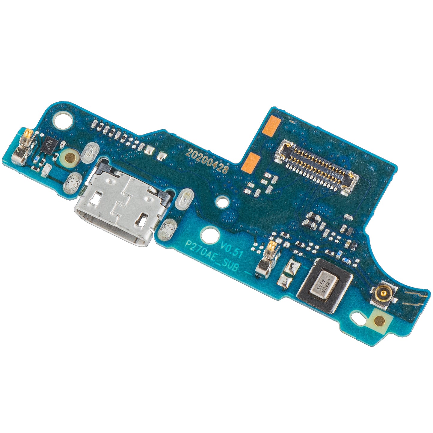 Töltőcsatlakozó és mikrofon panel Motorola Moto E7 Plus, Service Pack 5P68C17424