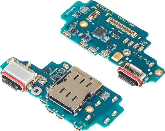 Töltőcsatlakozós Alaplap - Mikrofon - SIM Olvasó Modul Samsung Galaxy S24 Ultra S928, Service Pack GH96-16497A