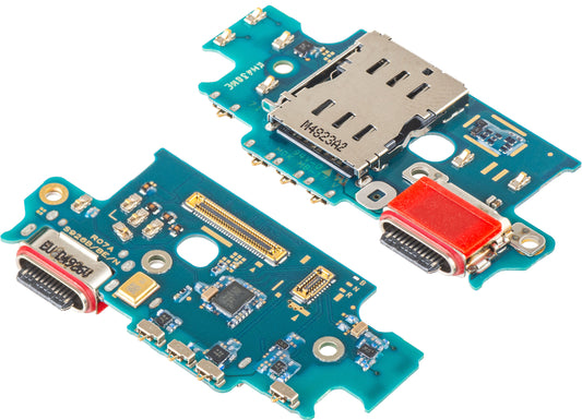 Töltőcsatlakozós Alaplap - Mikrofon - SIM Olvasó Modul Samsung Galaxy S24+ S926, Service Pack GH96-16542A