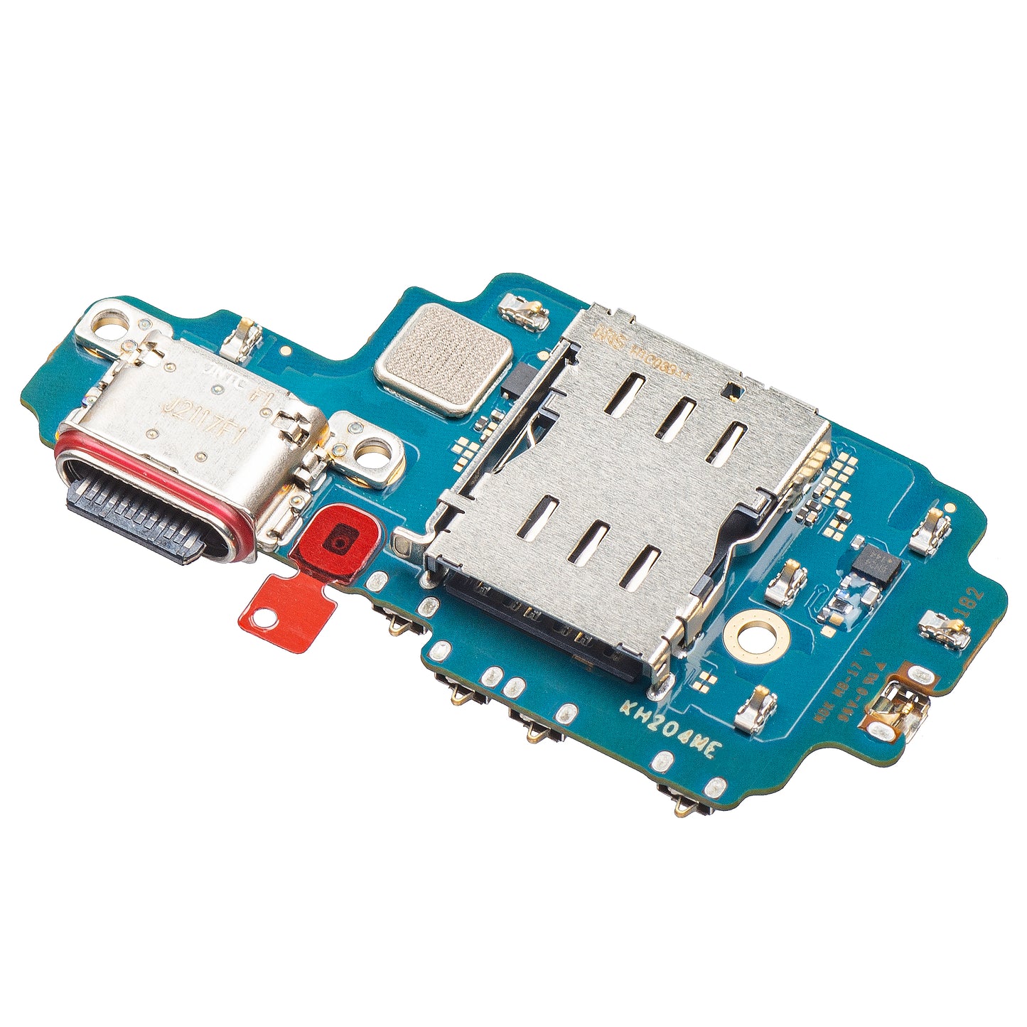 Board with Charging Connector - Microphone - SIM Reader Module Samsung Galaxy S22 Ultra 5G S908, Service Pack GH96-14802A