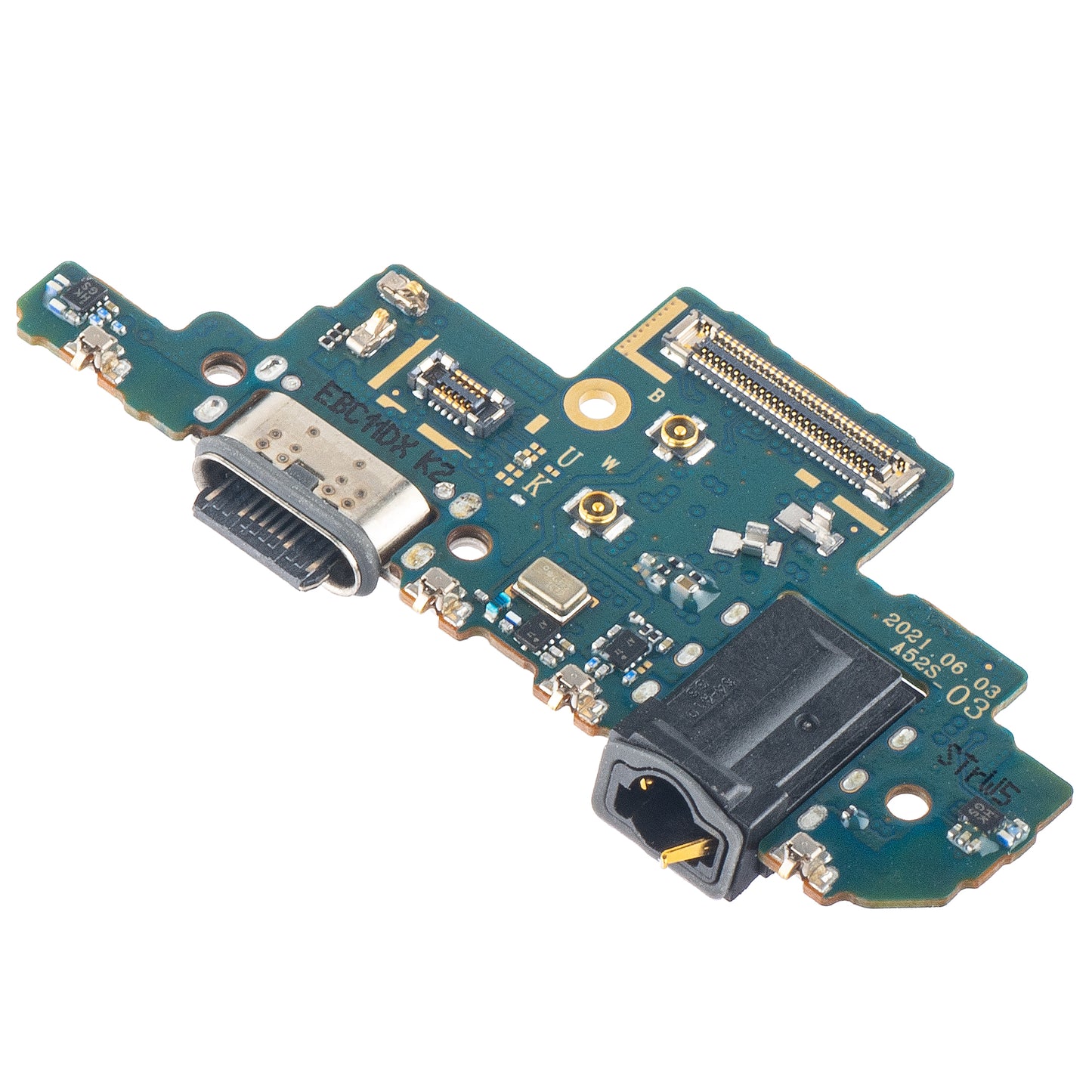Töltőcsatlakozós - Audio - Mikrofonos alaplap Samsung Galaxy A52s 5G A528, K2 verzió Service Pack GH96-14860A
