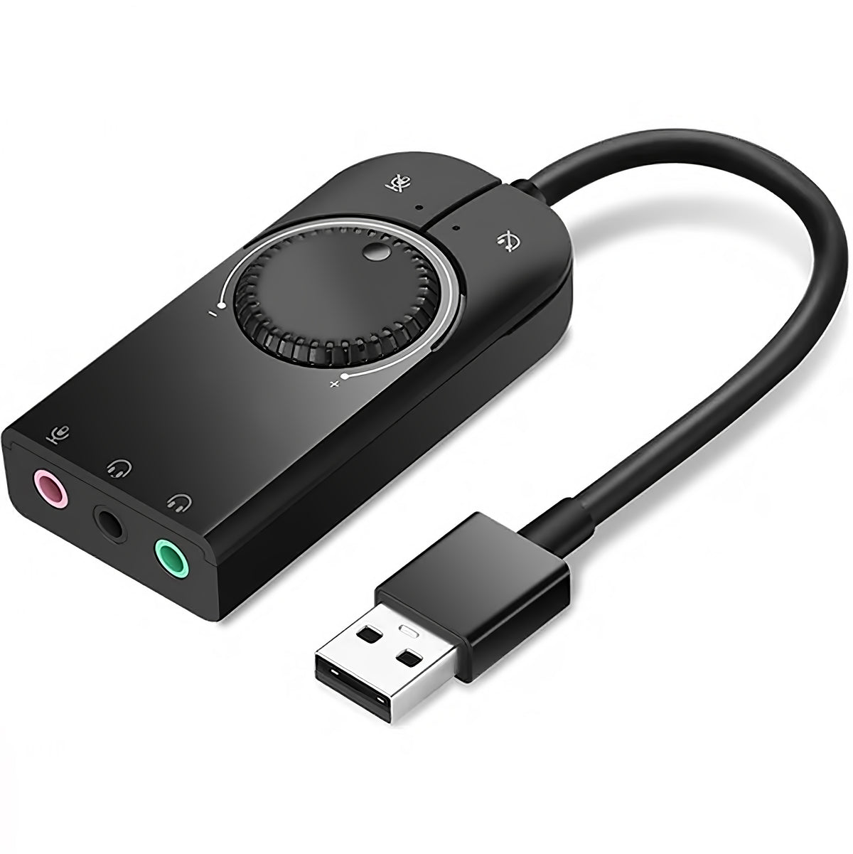 UGREEN CM129 USB hangkártya, 3 x 3,5 mm-es Jack, Fekete