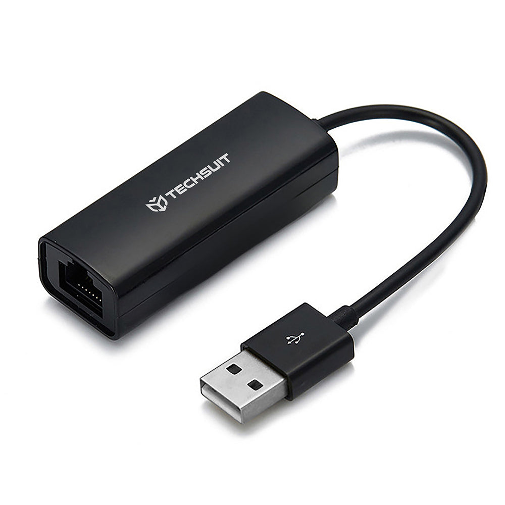 Techsuit AC19 hálózati kártya, RJ45, USB, Fekete