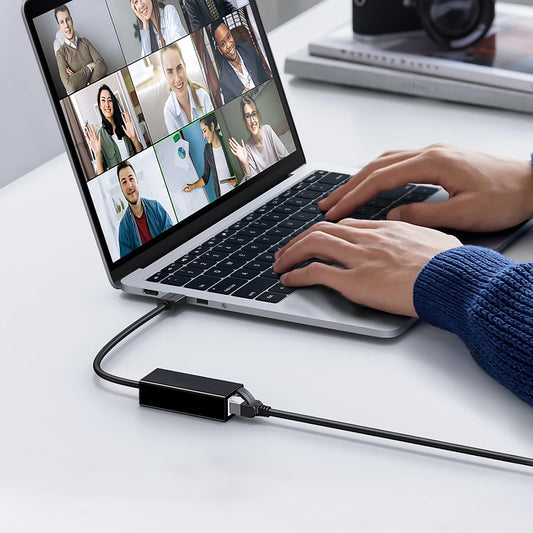 Techsuit AC19 hálózati kártya, RJ45, USB, Fekete