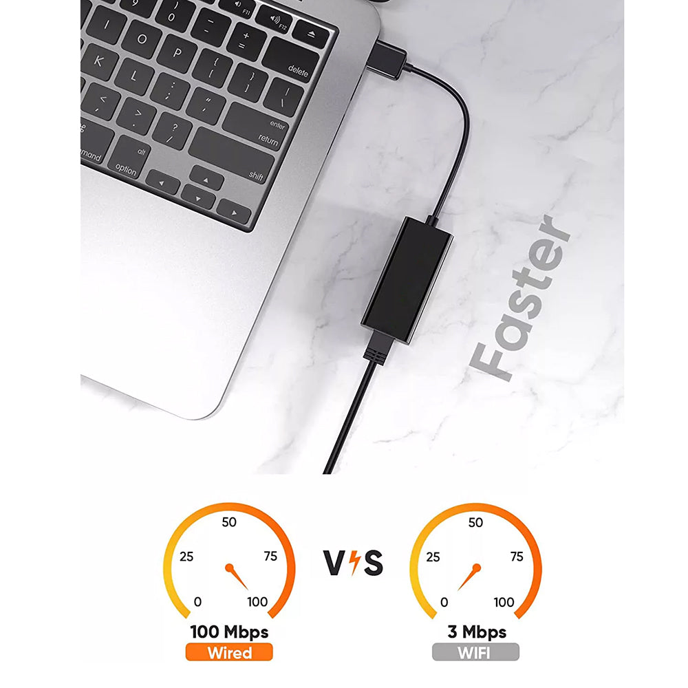 Techsuit AC19 hálózati kártya, RJ45, USB, Fekete