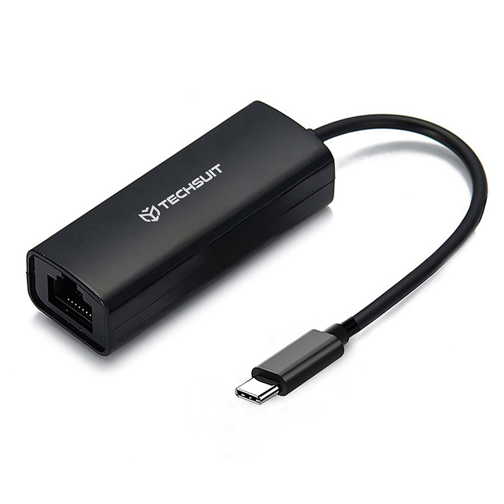 Techsuit AC20 hálózati kártya, RJ45, USB-C, Fekete