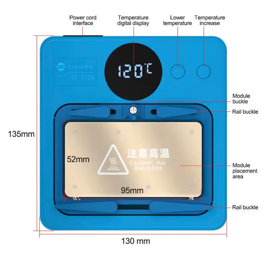 Sunshine SS-T12B PCB fűtőlap Apple iPhone / Android sorozathoz