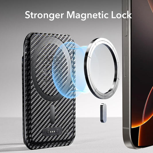 Magsafe pénztárca, ESR, Classic Geo Carbon, Fekete