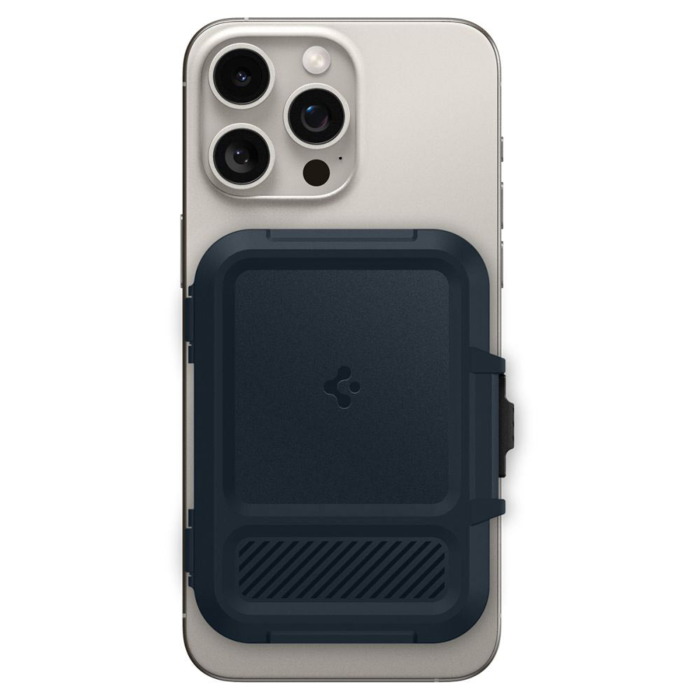 Magsafe pénztárca, Spigen, Lock Fit, Fekete AFA08526