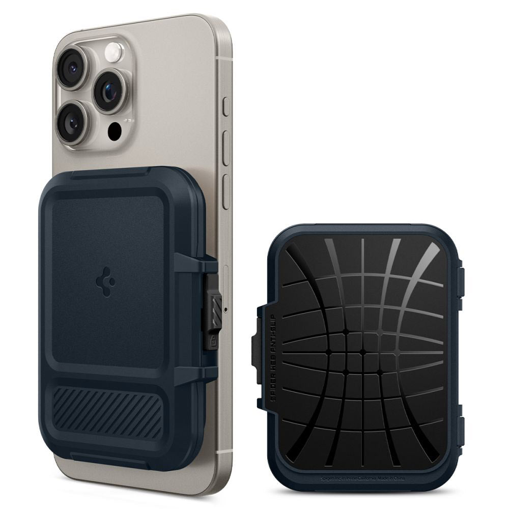 Magsafe pénztárca, Spigen, Lock Fit, Fekete AFA08526