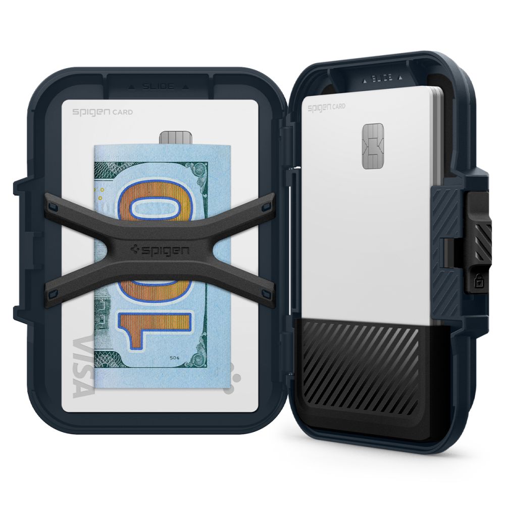 Magsafe pénztárca, Spigen, Lock Fit, Fekete AFA08526