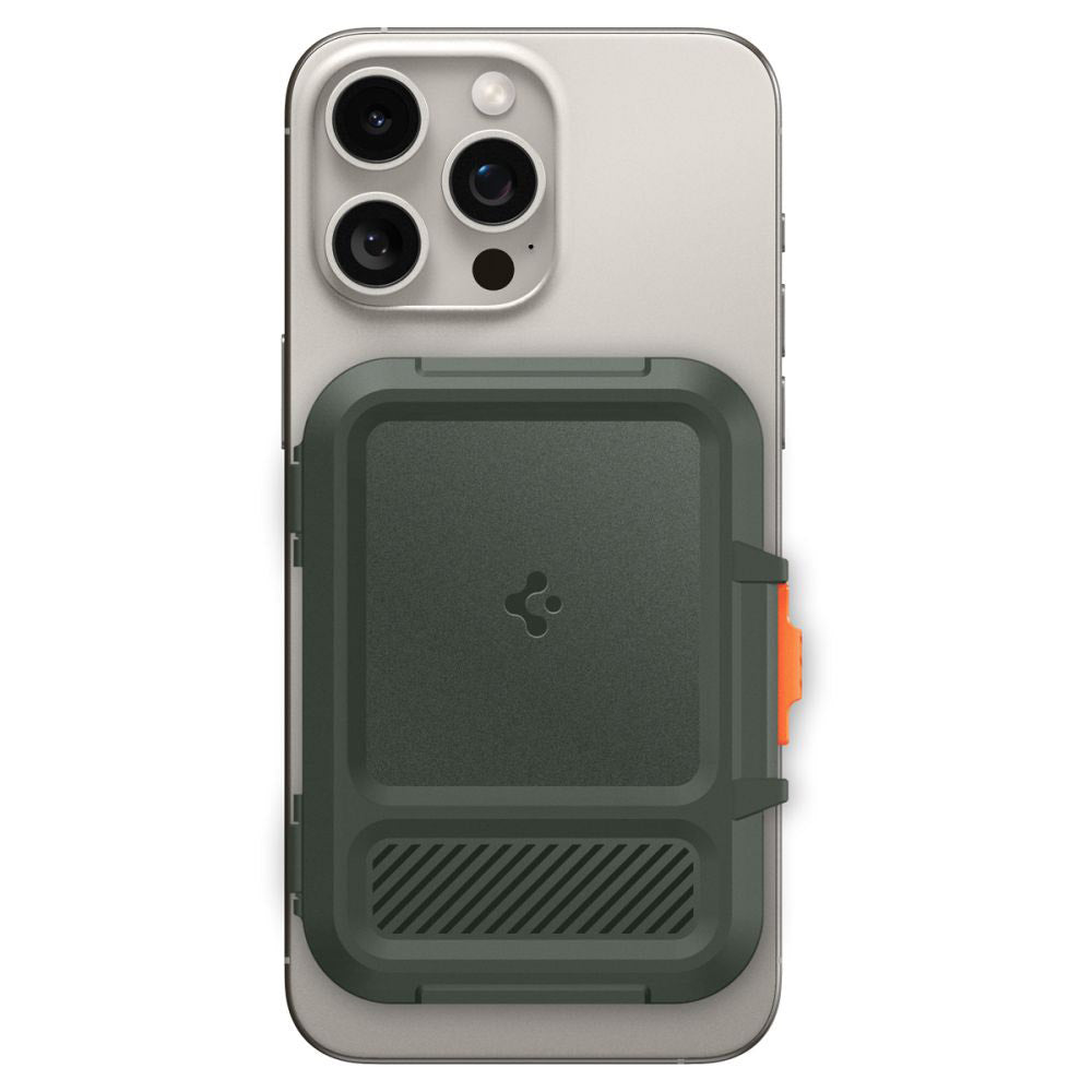 Magsafe pénztárca, Spigen, Lock Fit, Zöld AFA08528
