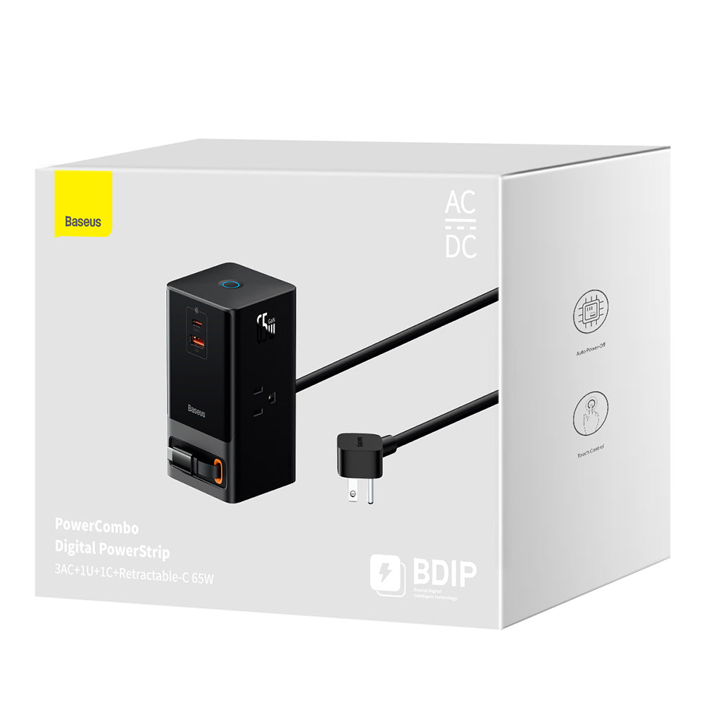 Baseus PowerCombo US elosztó, 3 x Aljzat, Fekete PSLR000101