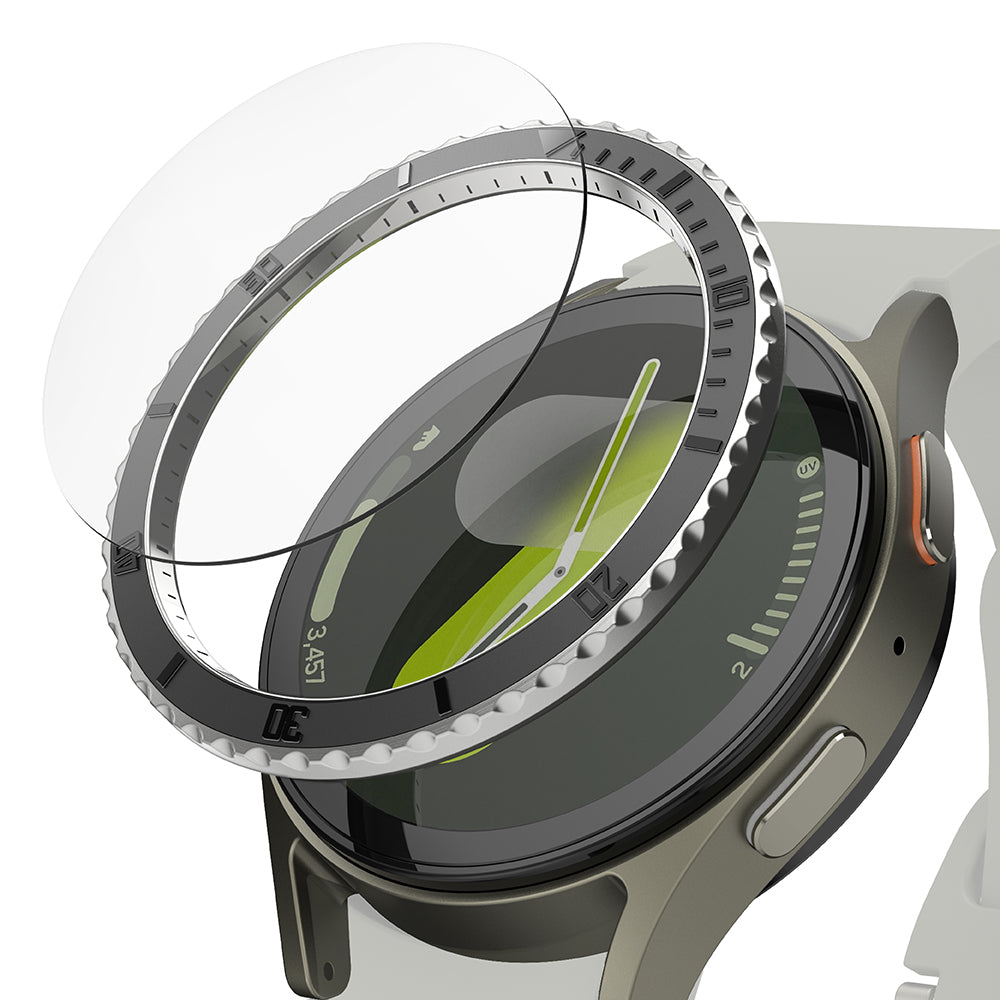 Ringke Premium Styling Védőkeret Samsung Galaxy Watch7 40mm-hez, 3-as Modell, Fekete