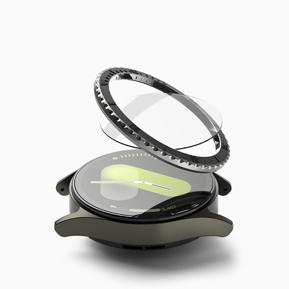 Ringke Premium Styling Védőkeret Samsung Galaxy Watch7 40mm-hez, 3-as Modell, Fekete
