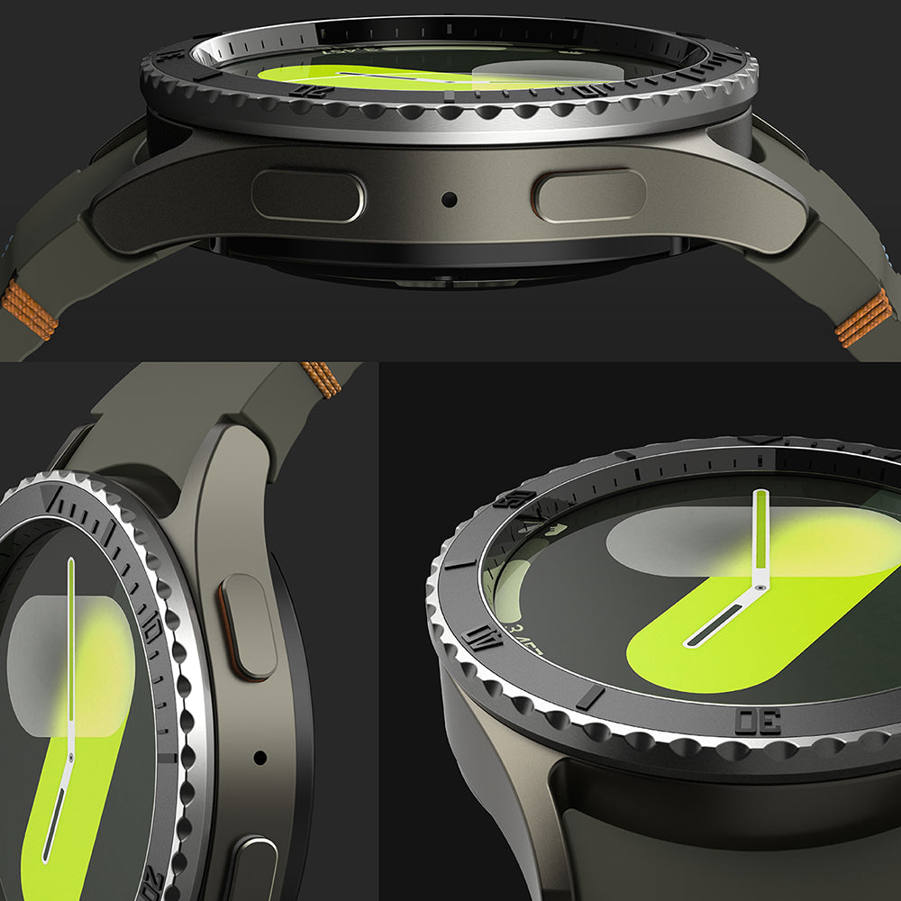 Ringke Premium Styling Védőkeret Samsung Galaxy Watch7 40mm-hez, 3-as Modell, Fekete