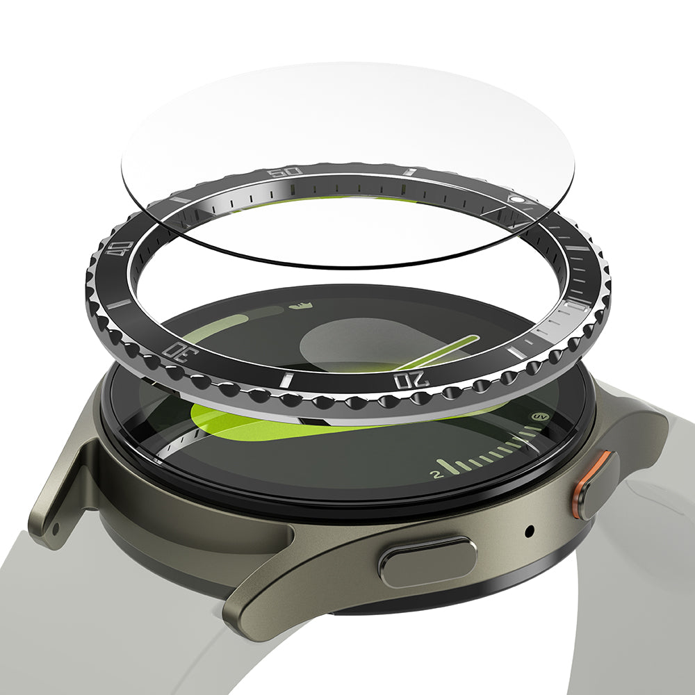 Ringke Premium Styling Védőkeret Samsung Galaxy Watch7 40mm-hez, 4-es modell, Fekete