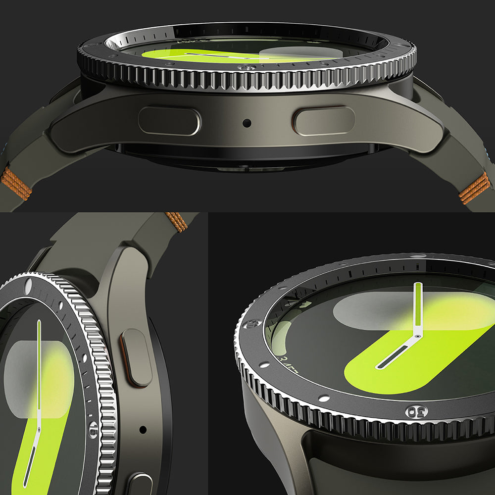 Ringke Premium Styling Védőkeret Samsung Galaxy Watch7 44mm-hez, 2. modell, Fekete