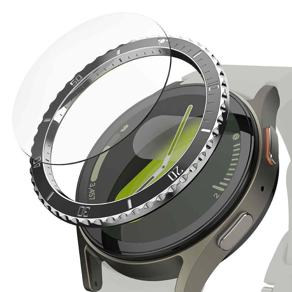 Ringke Premium Styling Védőkeret Samsung Galaxy Watch7 44mm-hez, 4-es modell, Fekete