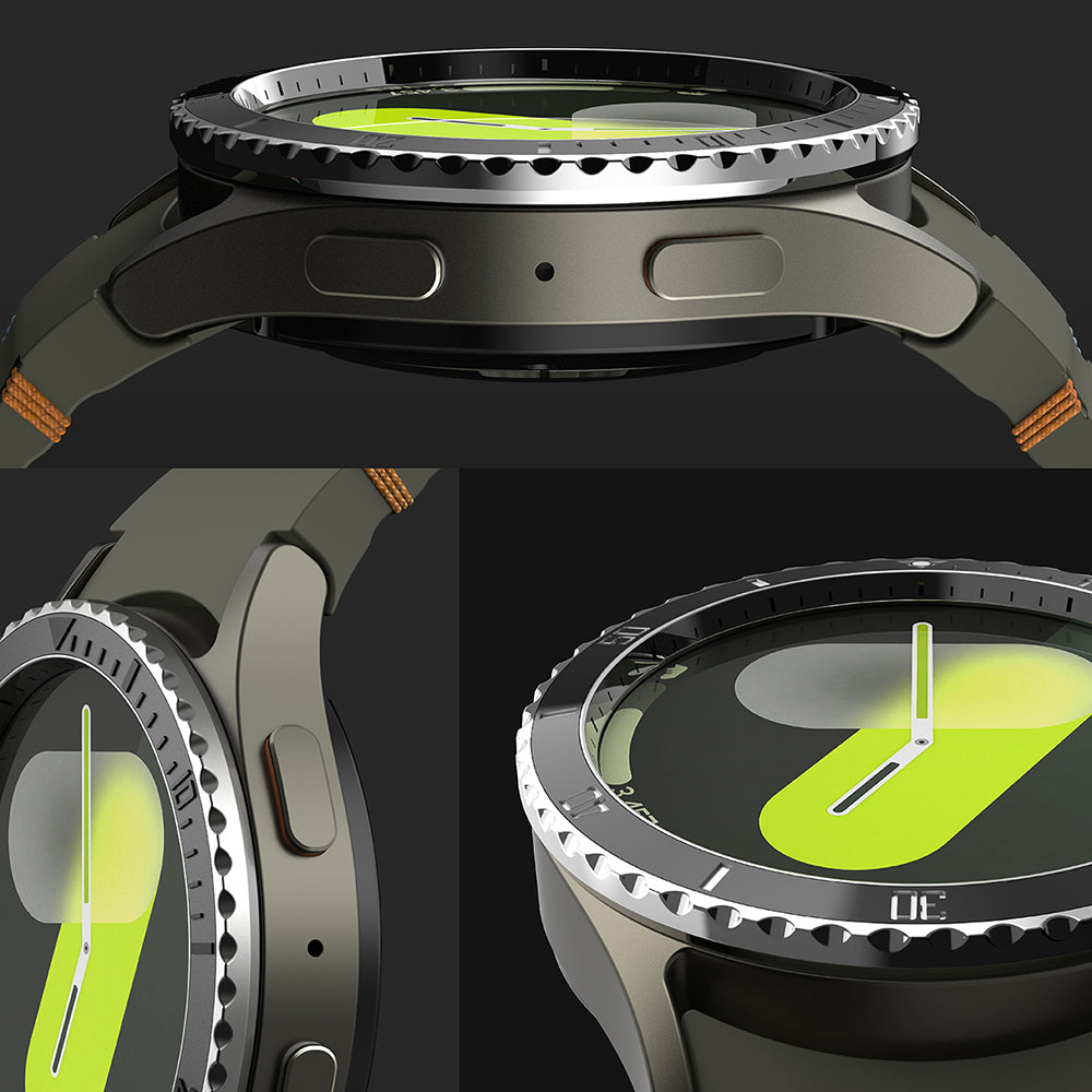 Ringke Premium Styling Védőkeret Samsung Galaxy Watch7 44mm-hez, 4-es modell, Fekete