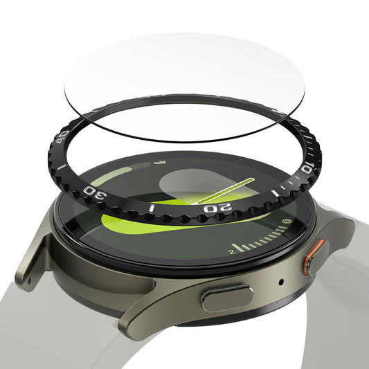 Ringke Styling Védőkeret Samsung Galaxy Watch7 40mm-hez, 6-os Modell, Fekete