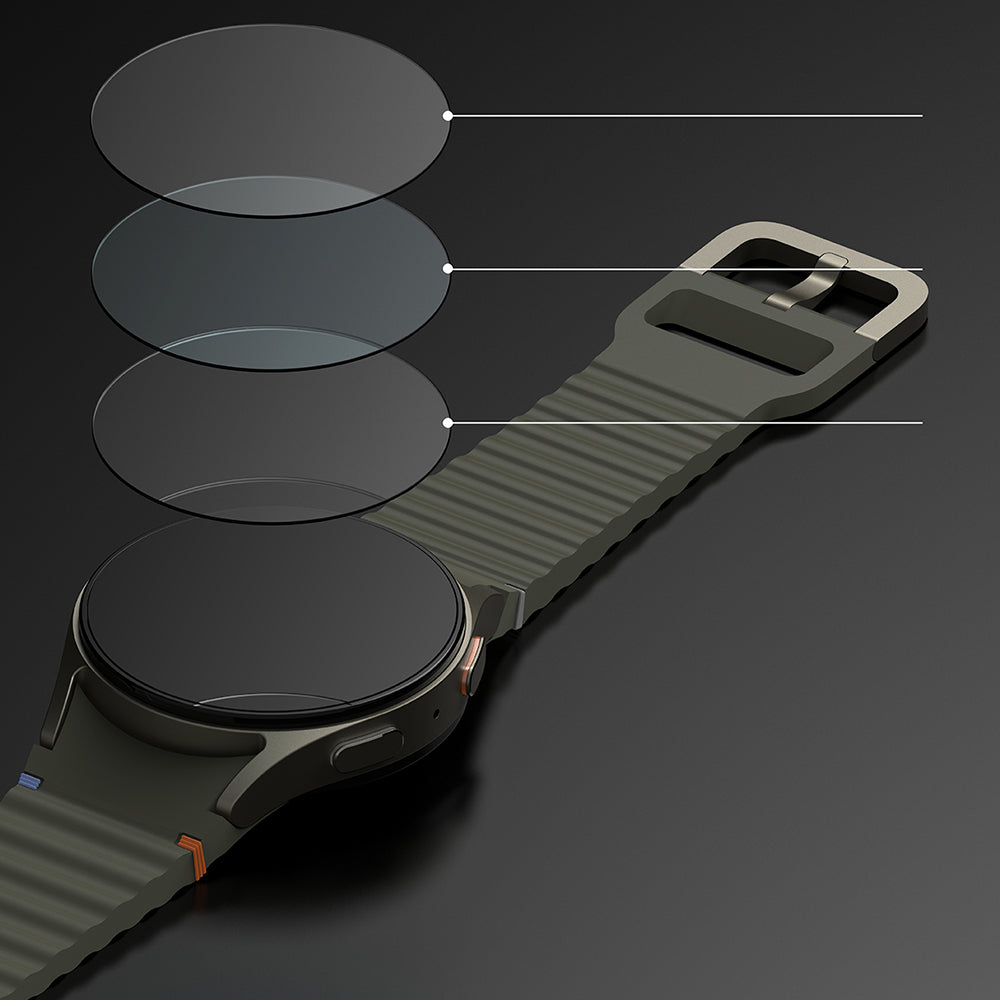 Ringke Styling Védőkeret Samsung Galaxy Watch7 44mm-hez, 5-ös Modell, Ezüst