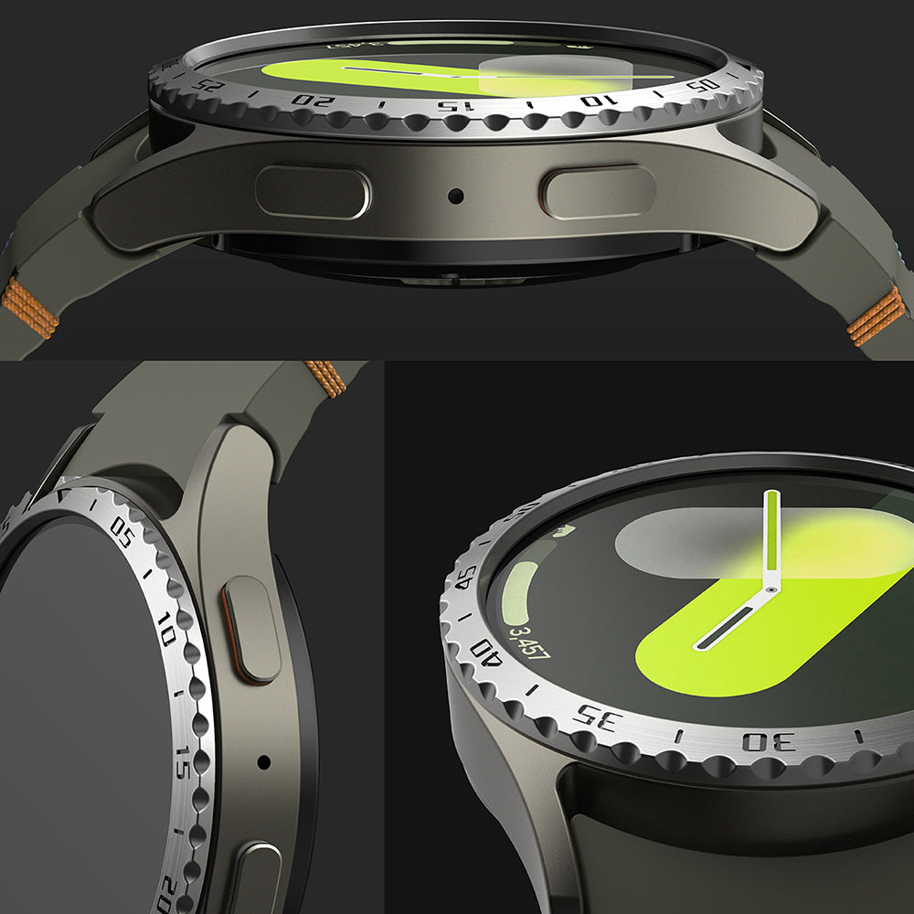 Ringke Styling Védőkeret Samsung Galaxy Watch7 44mm-hez, 5-ös Modell, Ezüst