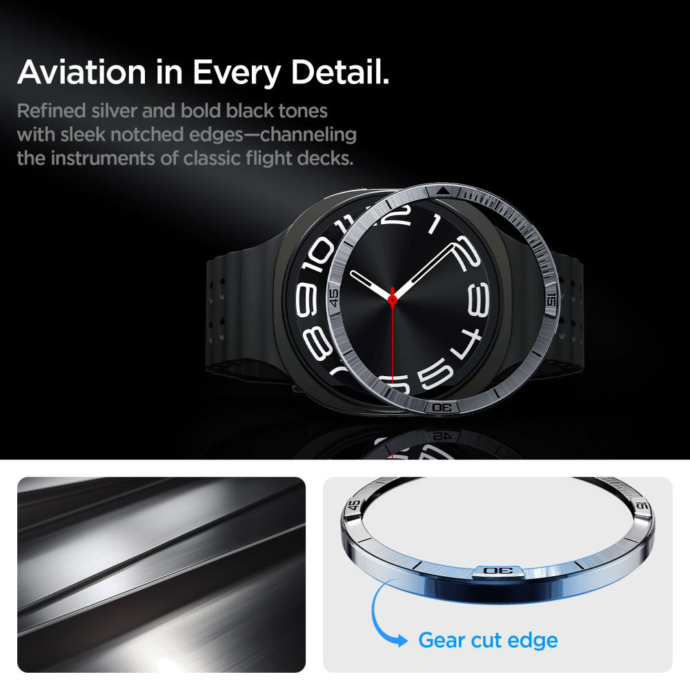 Spigen Tune Pilot védőkeret Samsung Galaxy Watch8 44mm-hez, ezüst ACS10009