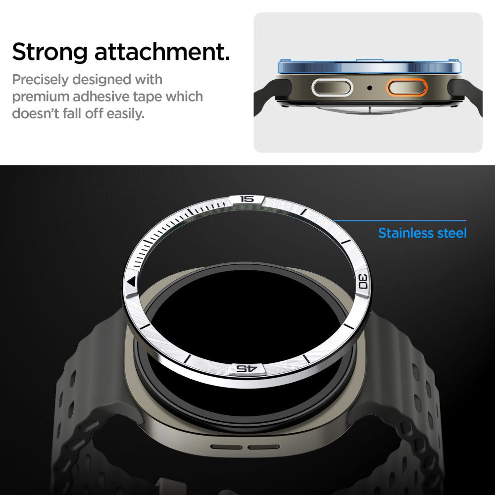 Spigen Tune Pilot védőkeret Samsung Galaxy Watch8 44mm-hez, ezüst ACS10009