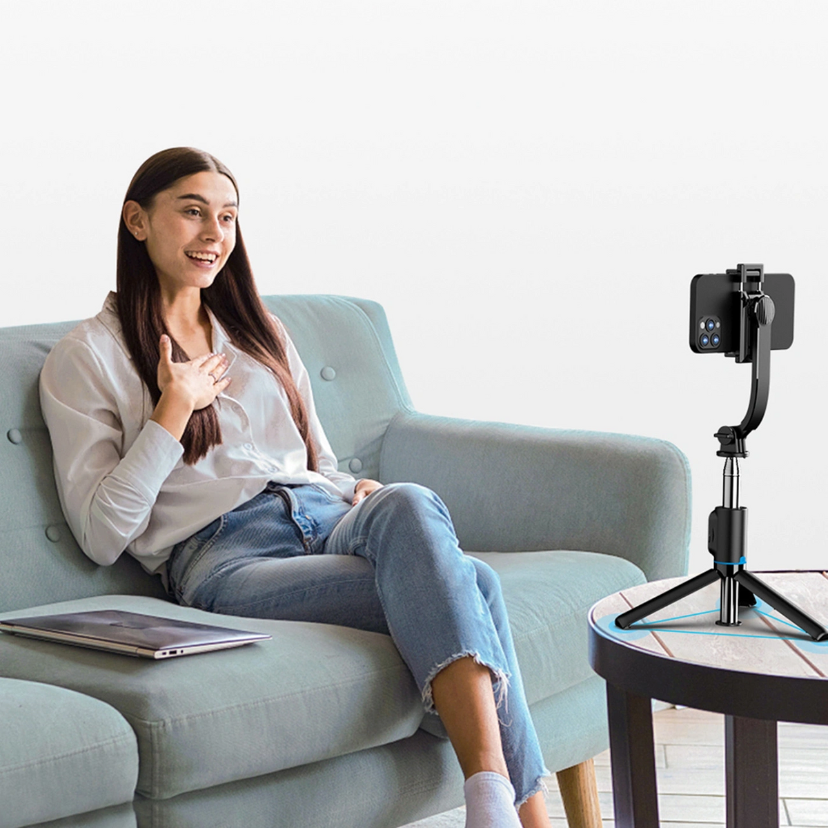 Selfie Stick Bluetooth Dudao F18S 4in1, Univerzális, Fekete