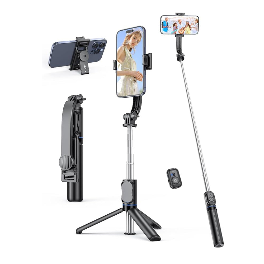 Selfie Stick Bluetooth Techsuit C01, Univerzális, Fekete
