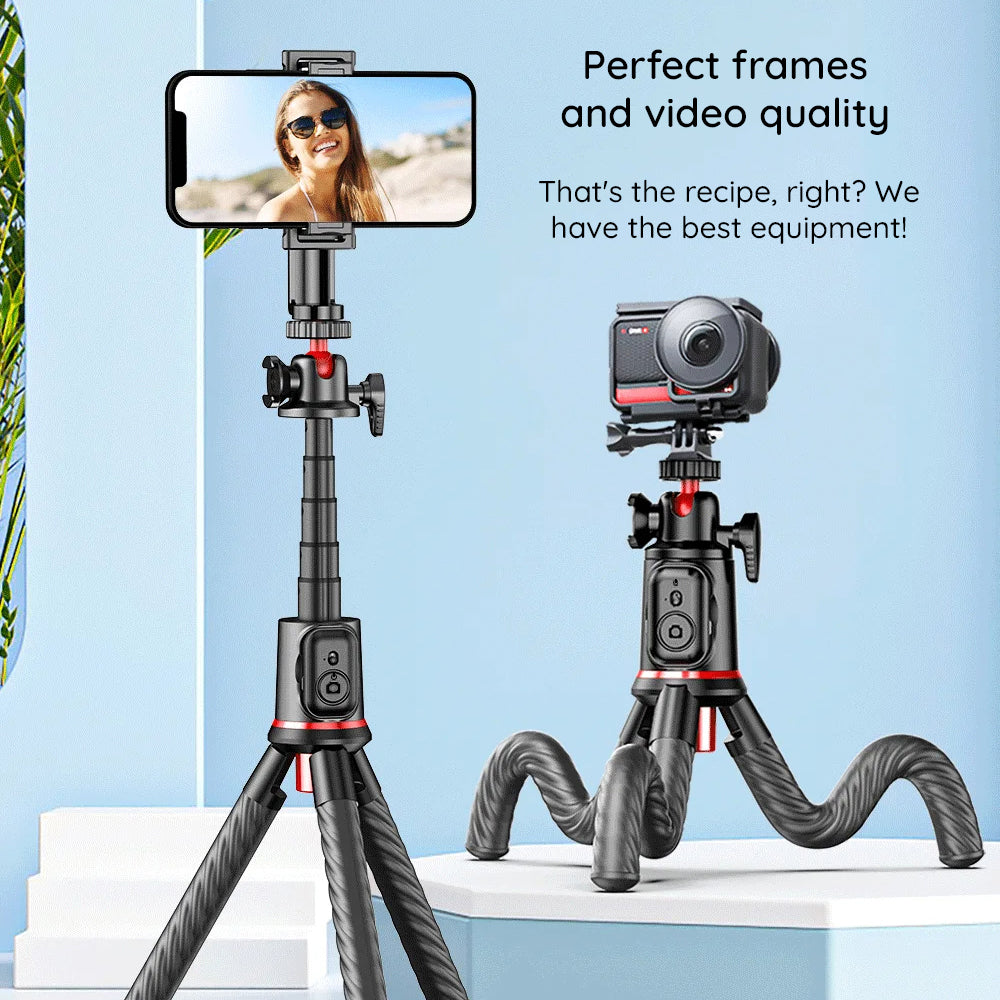 Selfie Stick Bluetooth Techsuit C03, Univerzális, Fekete