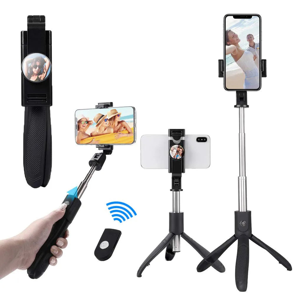 Selfie Stick Bluetooth Techsuit K06, Univerzális, Fekete