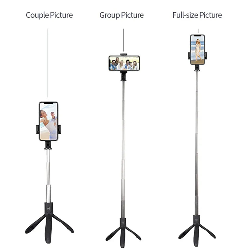 Selfie Stick Bluetooth Techsuit K06, Univerzális, Fekete