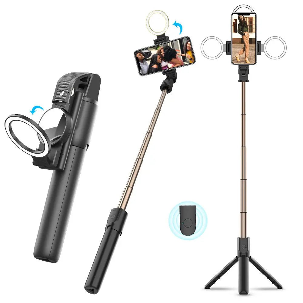 Selfie Stick Bluetooth Techsuit K13, Univerzális, Fekete
