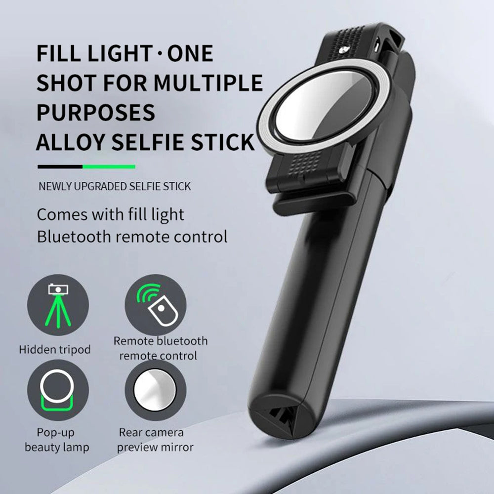 Selfie Stick Bluetooth Techsuit K13, Univerzális, Fekete