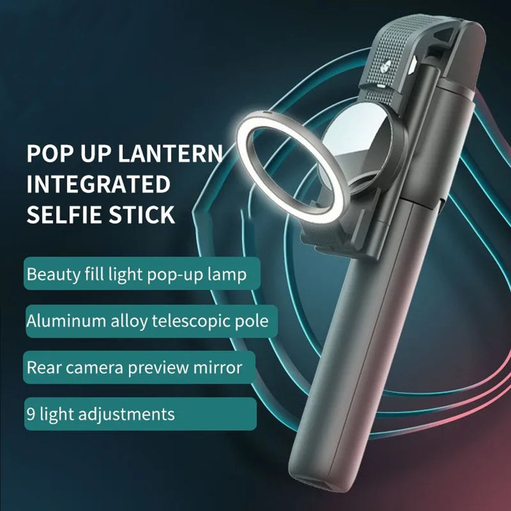 Selfie Stick Bluetooth Techsuit K13, Univerzális, Fekete