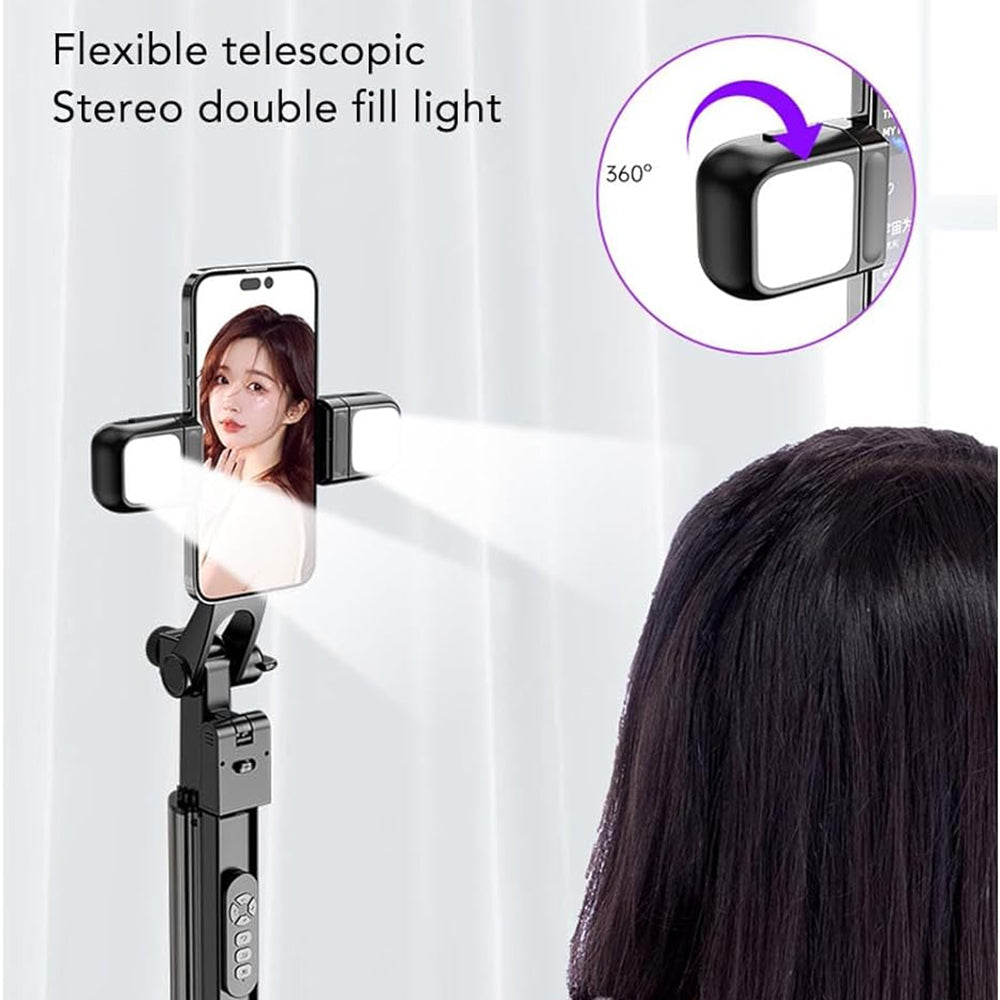 Selfie Stick Bluetooth Techsuit K30S, Univerzális, Fekete
