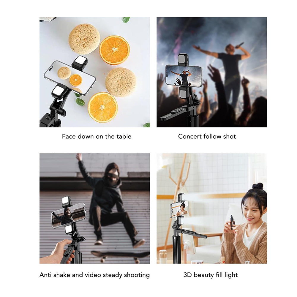 Selfie Stick Bluetooth Techsuit K30S, Univerzális, Fekete