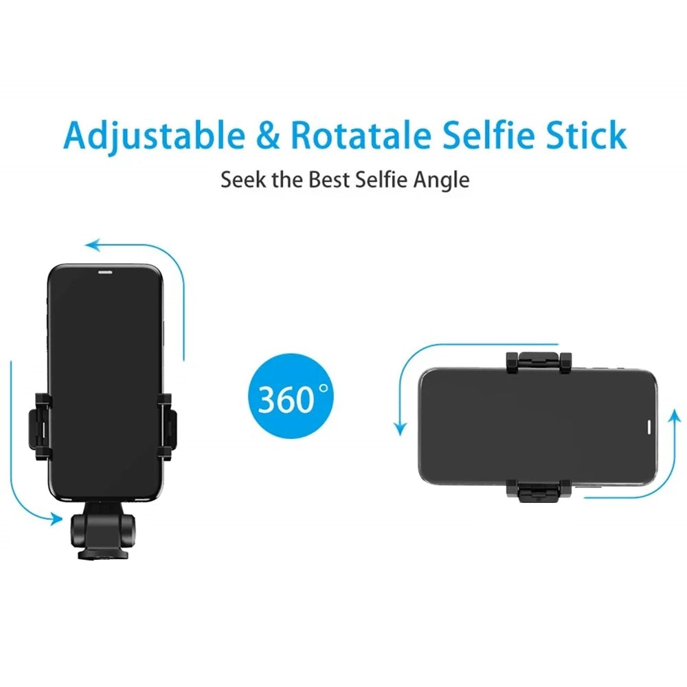 Selfie Stick Bluetooth Techsuit L01, Univerzális, Fekete