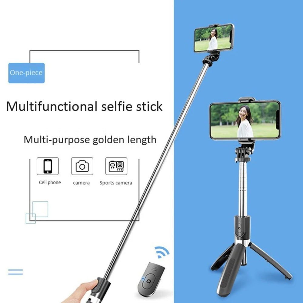 Selfie Stick Bluetooth Techsuit L02, Univerzális, Fekete