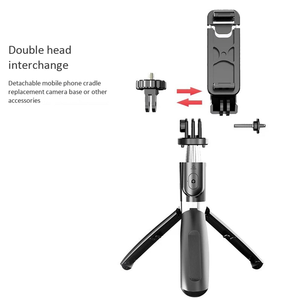 Selfie Stick Bluetooth Techsuit L02, Univerzális, Fekete