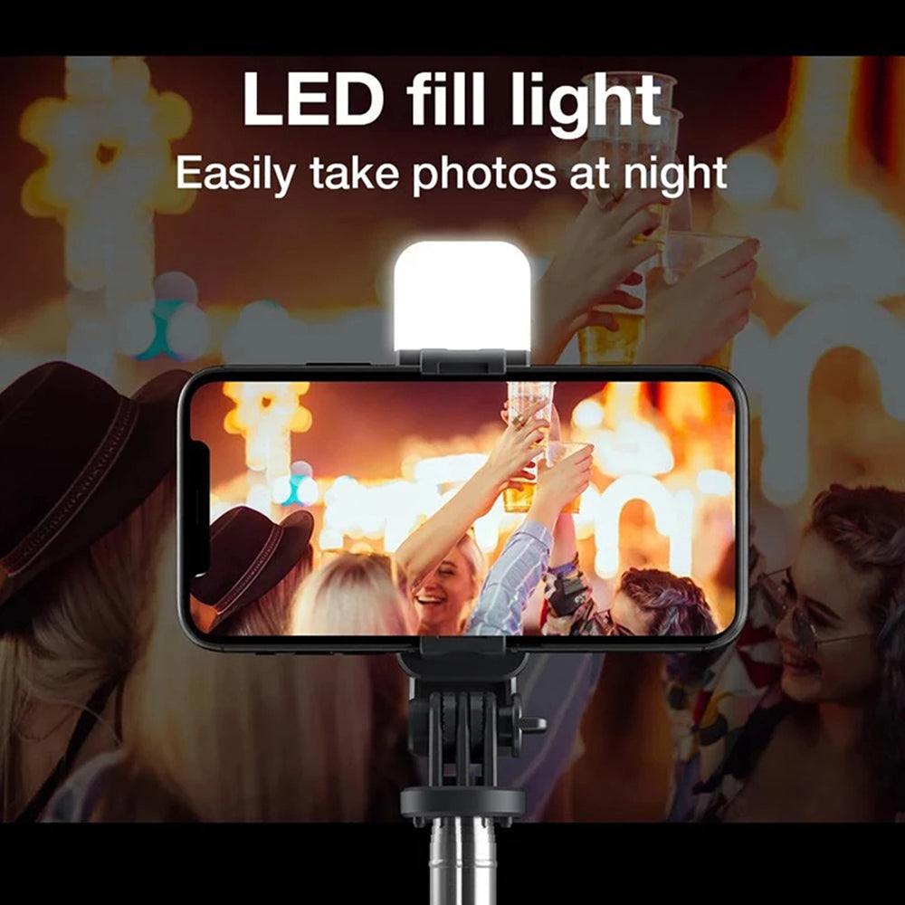 Selfie Stick Bluetooth Techsuit L02s, Univerzális, Fekete