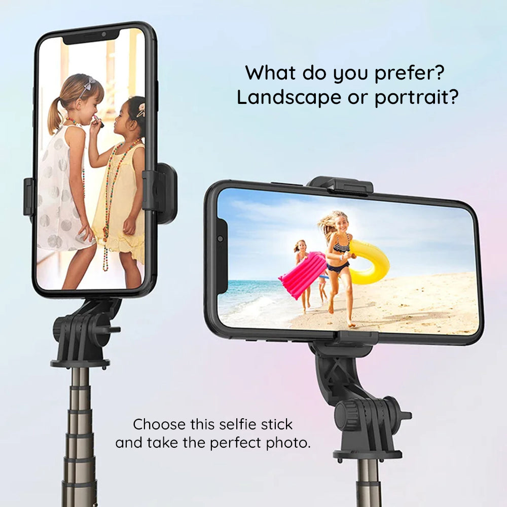 Selfie Stick Bluetooth Techsuit L10, Univerzális, Fekete